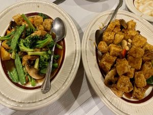 Mixed Vegetables Four Season & tofu dish  at Harmony Cafe in Washington
