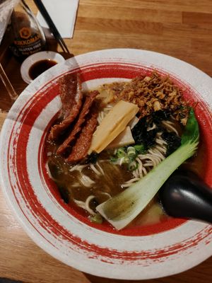 Bacon ramen bowl at Maki & Ramen in Manchester