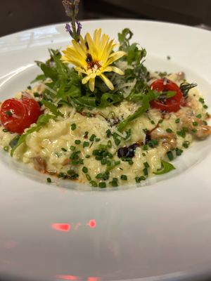 Pfifferling Risotto at Restaurant Kastell in Sulz Am Neckar