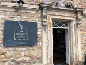 The Heron Cafe is above the Corbridge Larder at The Heron Cafe in Corbridge