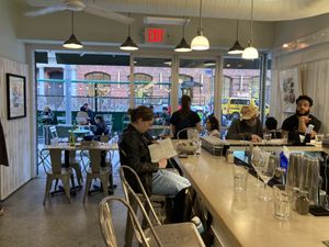 Chilling inside👌😀  at Westville - Chelsea in New York City