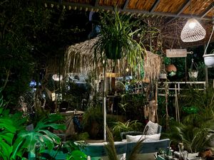 Outdoor lounge space  at Alesta in Kyrenia