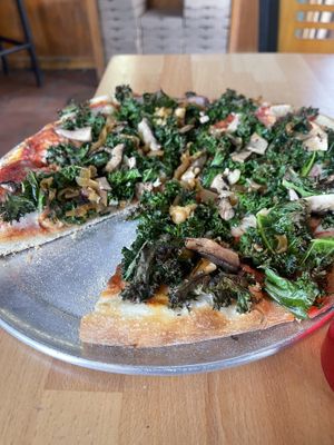 Vegan pizzaa  at High Mountain Pies in Leadville