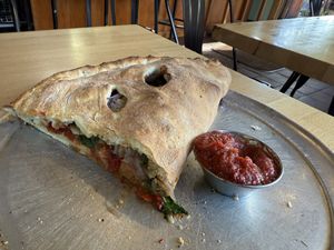Vegan calzone - build your own  at High Mountain Pies in Leadville