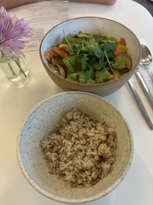 Vegan curry  at So_Lo Café in Rio De Janeiro