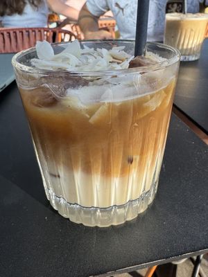 Ice Coconut latte  at Zoku in Vienna