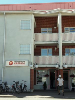 the restaurant in ground floor. at Kasvisravintola Karpalo in Kuusamo