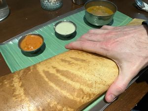 Eggplant dosa   at House Of Dosas in Vancouver