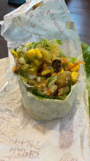 Mock meat wrap (half) at Wrappy Yappy in Penang