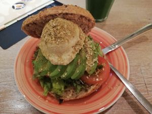 Chickpea bagel at Bagels & Beans in Eindhoven