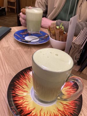 Matcha latte  at Bagels & Beans in Eindhoven