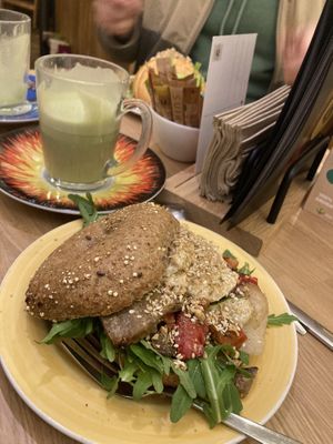 Warm bagel  at Bagels & Beans in Eindhoven