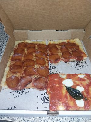 Spicy vegan pepperoni at Pizza Leila in Dallas