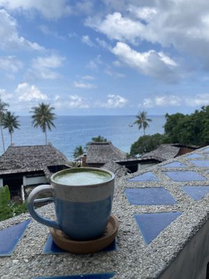 Matcha latte   at PRANA Cafe Holistic Food in Koh Tao