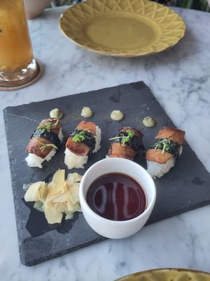 King Oyster Mushroom Nigiri at Plant Bistro in Ubud