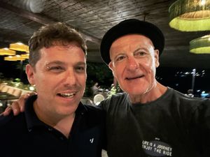 Fabio and yrs truly at Plant Bistro in Ubud