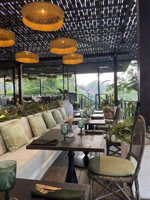 Amazing food with beautiful decor   at Plant Bistro in Ubud