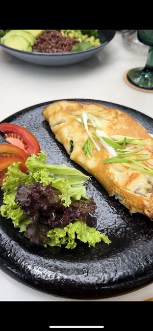 Spinach omelette   at Plant Bistro in Ubud