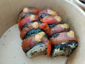 Jackfruit toona maki #Veganuary at Plant Bistro in Ubud