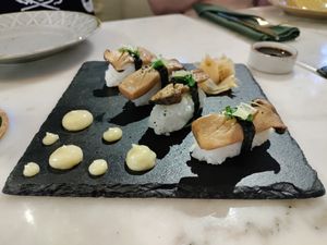 Mushroom nigiri at Plant Bistro in Ubud