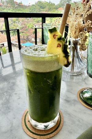 Green juice with a view  #Veganuary at Plant Bistro in Ubud