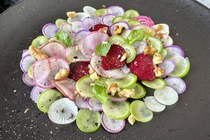 Roots “carpaccio" #Veganuary at Plant Bistro in Ubud