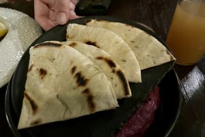 Pita for the hummuss  at Plant Bistro in Ubud