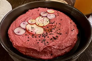 Beetroot hummuss  at Plant Bistro in Ubud