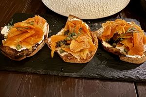 Salmon bruschetta   at Plant Bistro in Ubud