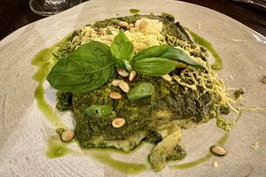 Lasagne al pesto  at Plant Bistro in Ubud