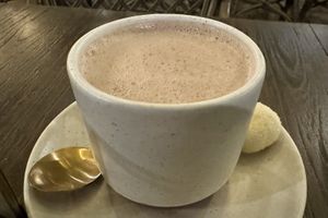 Hot chocolate with coconut milkk  at Plant Bistro in Ubud