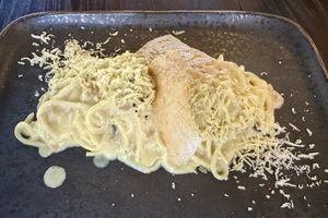 Tonnarelli Carbonara  at Plant Bistro in Ubud