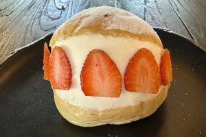 Maritozzi con fragole   at Plant Bistro in Ubud