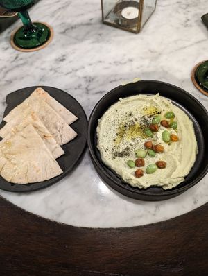 Edamame hummus at Plant Bistro in Ubud