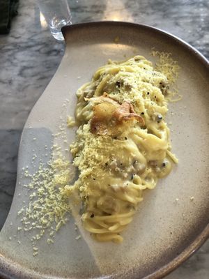 Pasta carbonara  at Plant Bistro in Ubud