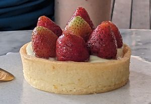 Strawberry tart at Plant Bistro in Ubud