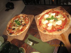 Capricciosa Pizza and Mascarpone Pizzaa  at Plant Bistro in Ubud