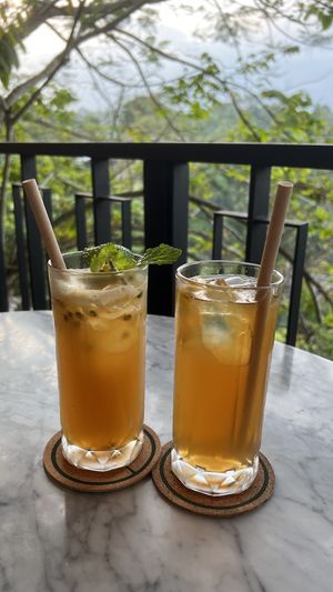 Passion fruit and lemon ice tea   at Plant Bistro in Ubud