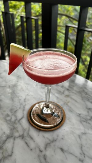 Dancing watermelon cocktail   at Plant Bistro in Ubud