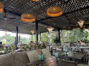 The restaurant - very nice view  at Plant Bistro in Ubud