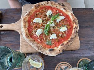 Pizza mascarpone  at Plant Bistro in Ubud