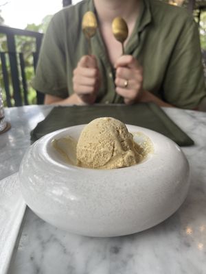 Pistachio ice cream   at Plant Bistro in Ubud