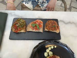 Mixed bruschetta   at Plant Bistro in Ubud