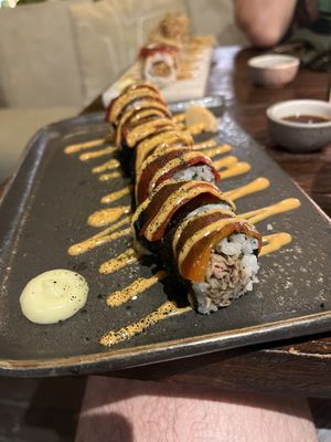 Dragonfruit sushi roll  at Plant Bistro in Ubud