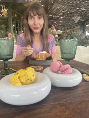 Gelato con macarons.  at Plant Bistro in Ubud