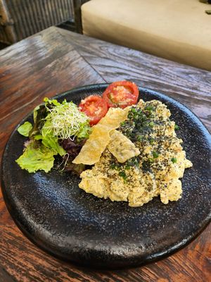 Tofu cabonara at Plant Bistro in Ubud