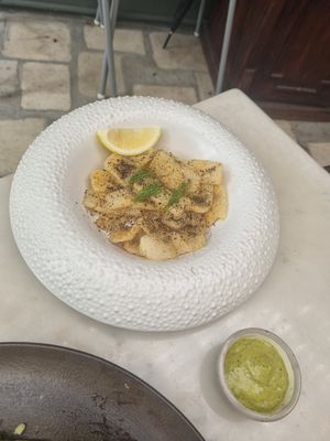 Vegan calmari at Plant Bistro in Ubud