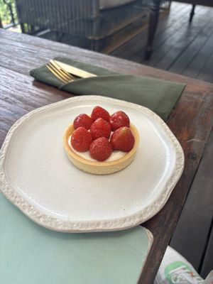 Strawberry tart   at Plant Bistro in Ubud
