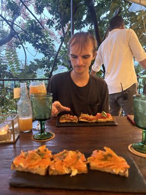 Salmon bruschetta   at Plant Bistro in Ubud