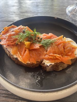 ´Salmon’ toast   at Plant Bistro in Ubud